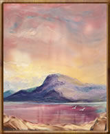 Encaustic Fine Art Paintings - Across Loch Bunavoneadar towards Gillaval Glas, Isles of Harris