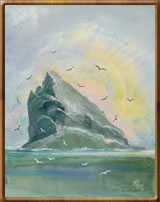 Encaustic Fine Art Paintings - Stac an Armin, St Kilda, Outer Hebrides