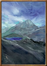Encaustic Fine Art Paintings - Scafell from Scafell Pike Cumbria