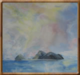 Encaustic Fine Art Paintings - Boreray and her Stacs